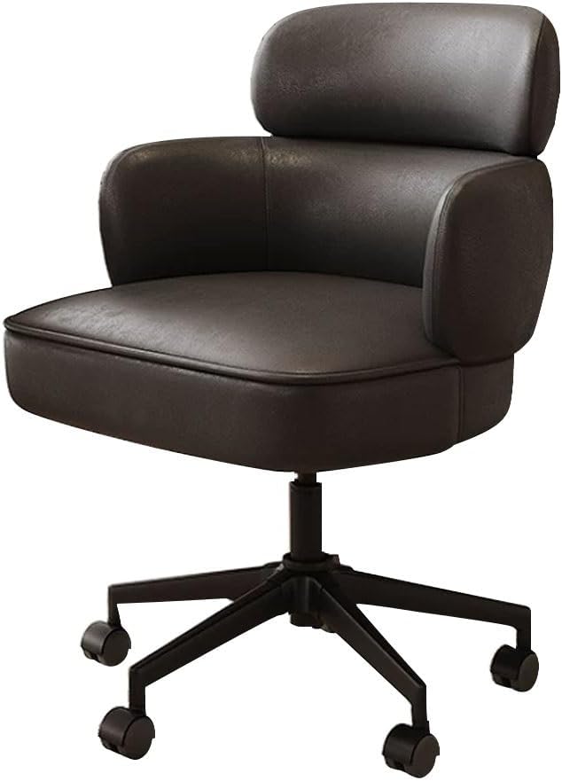 YCKEGEW Sedia direzionale ergonomica - black con gambe nere - altezza regolabile - braccioli imbottiti-Nestgetmart