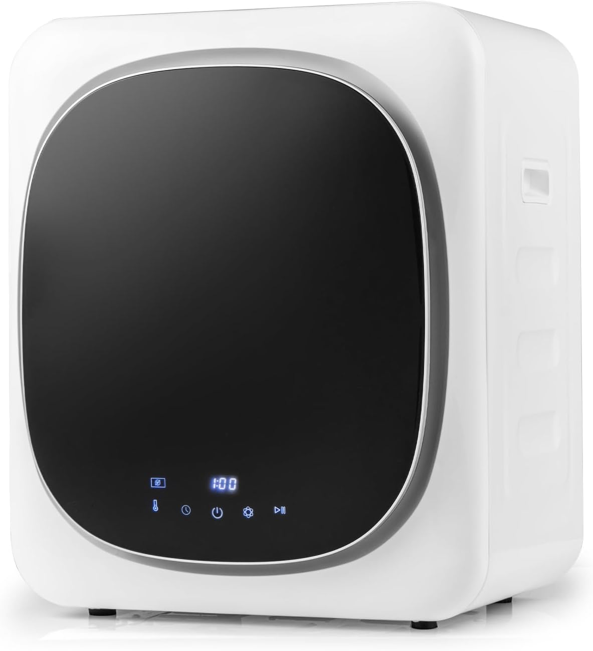 COSTWAY asciugatrice portatile - 5 kg 800 W - bianca compatta - cestello inox e pannello LED-Nestgetmart