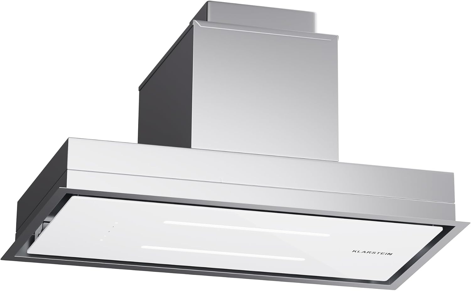 Klarstein Cappa aspirante a parete - bianco touch LED - 410 metri cubi ora - filtro alluminio lavabile-Nestgetmart