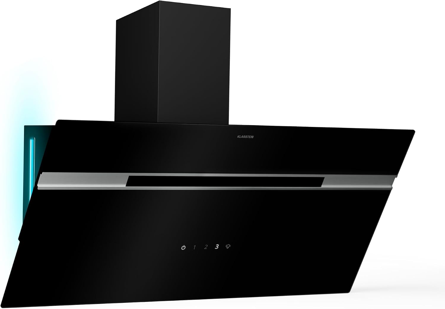 Klarstein Alina 60 cappa cucina - 60 cm nero - 594 m3 h - touchscreen LED e 3 livelli-Nestgetmart