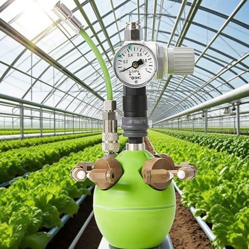 Umidificatore industriale grande capacità - 9,5 10,5 L h - valvola pressione visiva - 4 uscite per fabbriche e officine-Nestgetmart