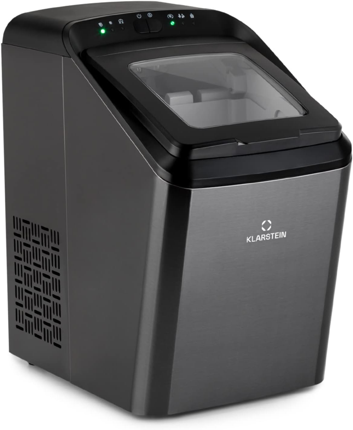 Macchina del Ghiaccio Professionale 15 kg - Fabbricatore Cubetti Grandi e Piccoli - Serbatoio 2,9 L Autopulente - Klarstein Partytime-Nestgetmart