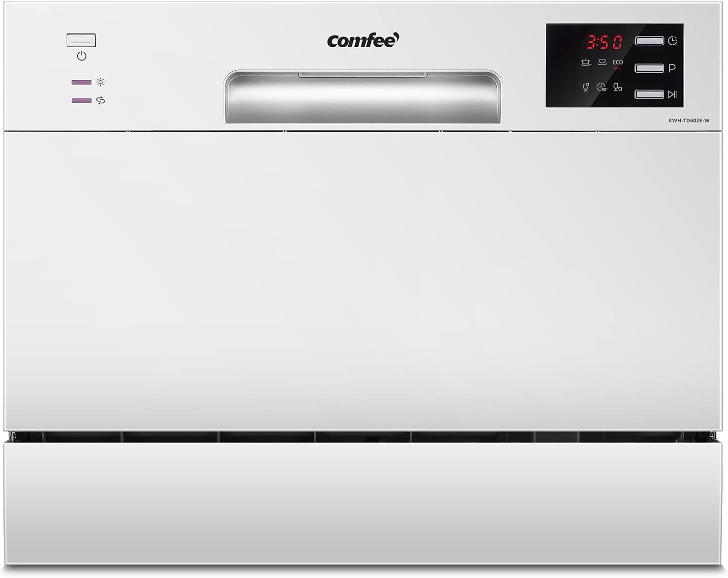 COMFEE TD602E W - Mini lavastoviglie da tavolo bianca - 6 coperti - 6 programmi con display LED-Nestgetmart