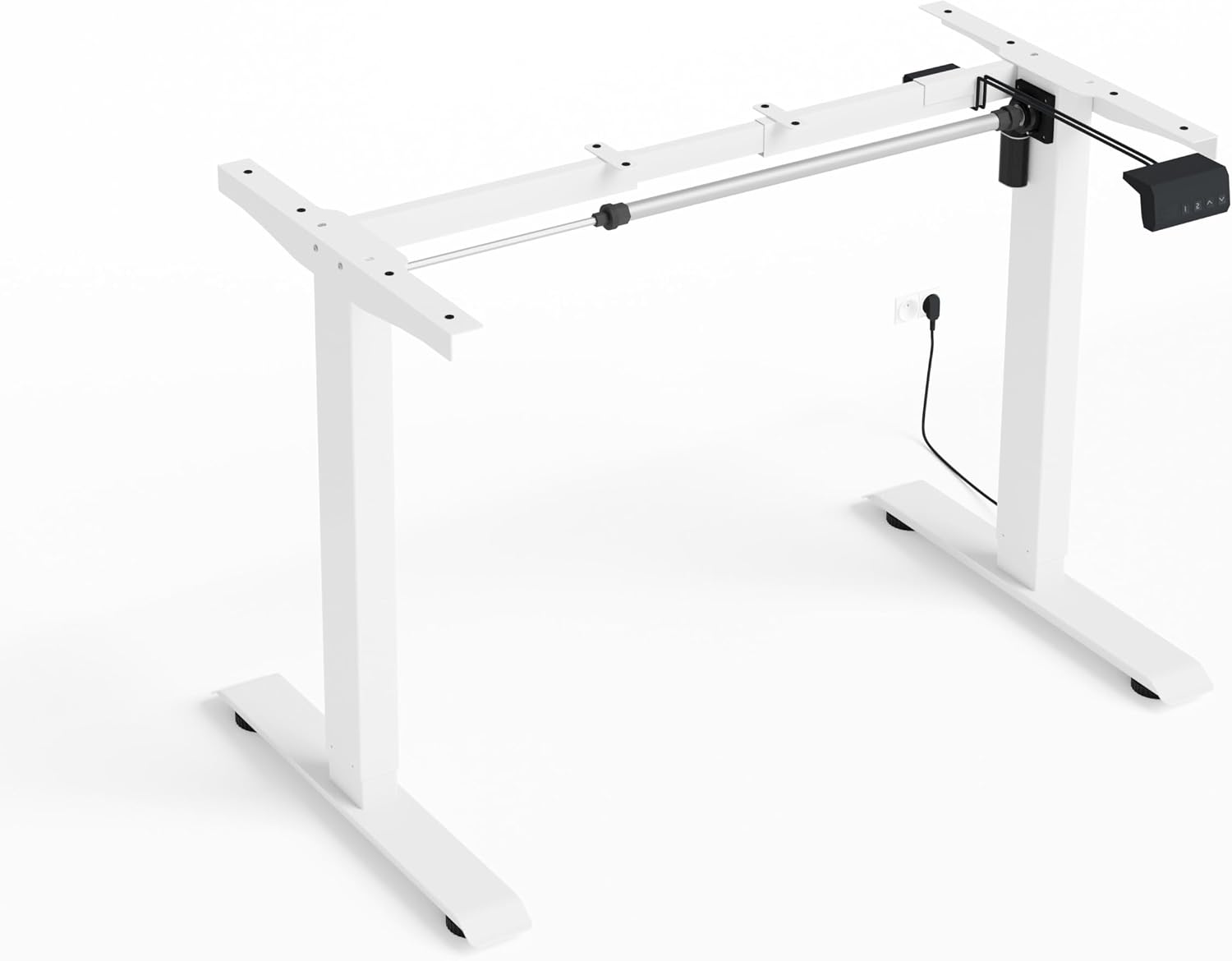 Homlando RXD1 Supporto scrivania elettrico - bianco 2 motori - 120 x 60 x 120 cm - studio con cassetto-Nestgetmart