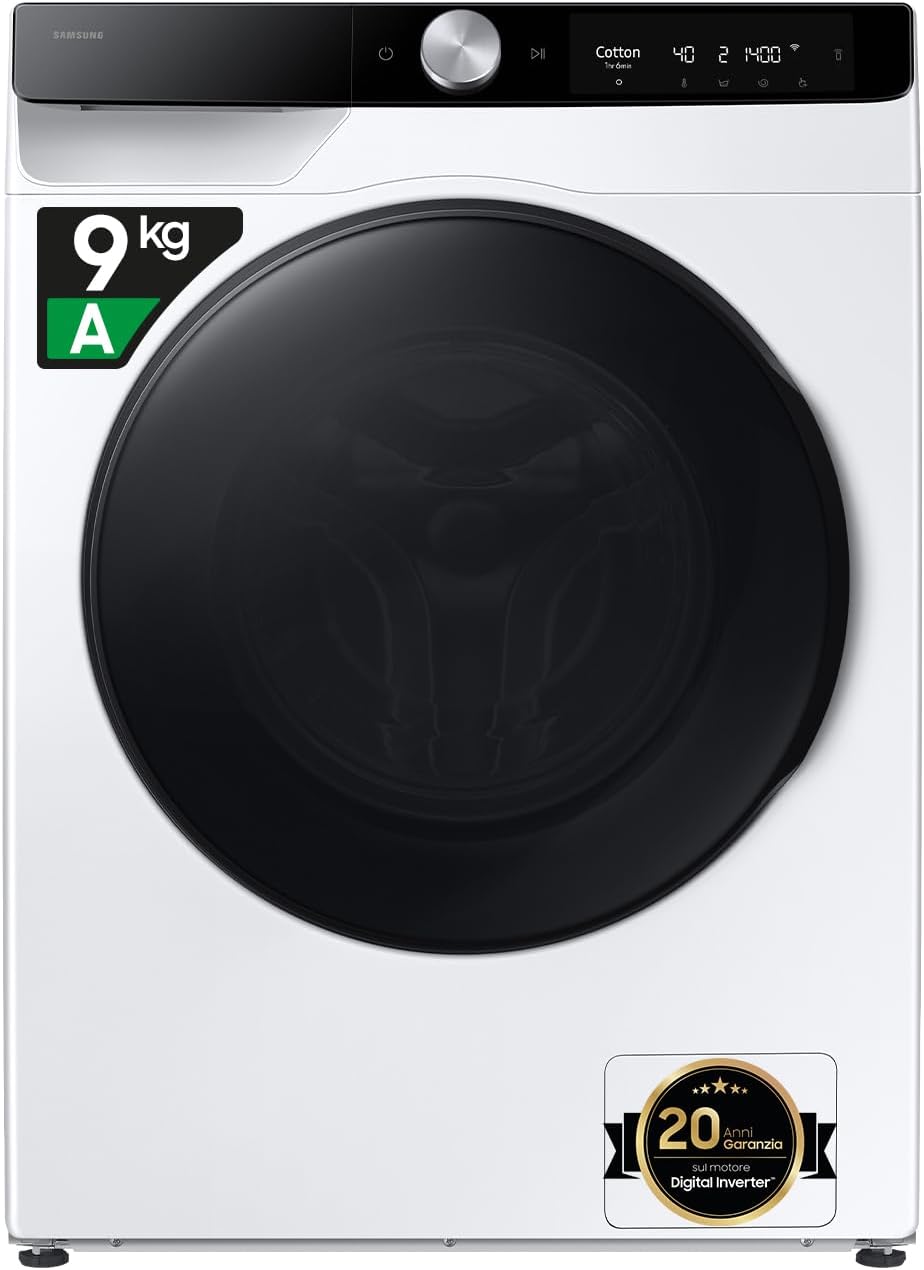 Samsung AI Control WD90DG6B85BKU3 - Lavasciuga 9 e 6 kg - Ecodosatore - AI Ecobubble e vapore-Nestgetmart