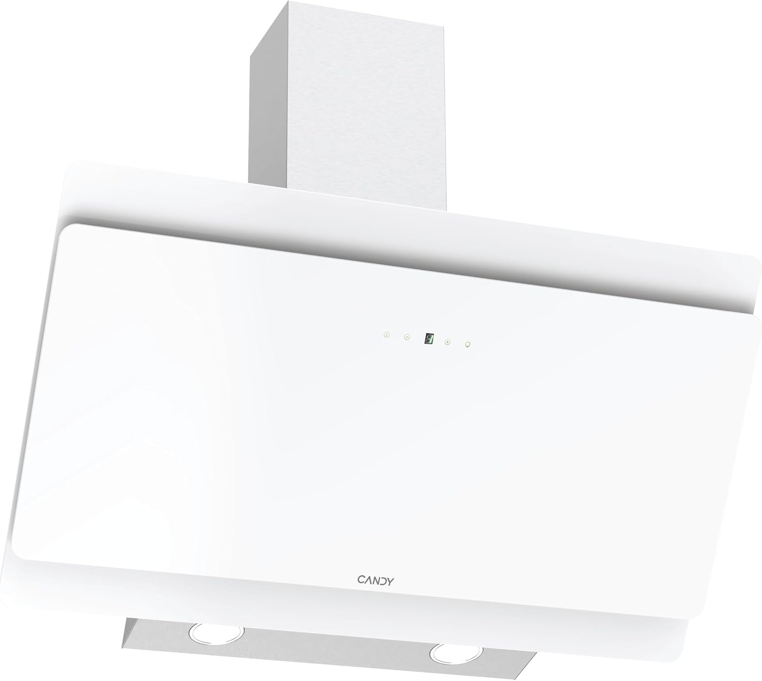 Candy CVMA 90 W Cappa aspirante - vetro bianco - 611 metri cubi ora - LED timer e filtri carbonio-Nestgetmart