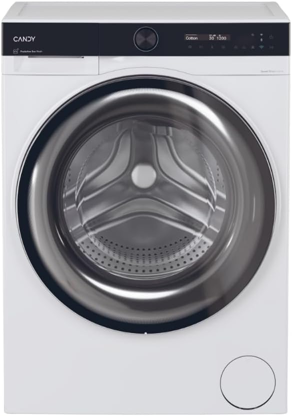 Candy BWS 4128B8 S - Lavasciuga 12 e 8 kg - 1400 giri - Cestello acciaio inox carico frontale-Nestgetmart