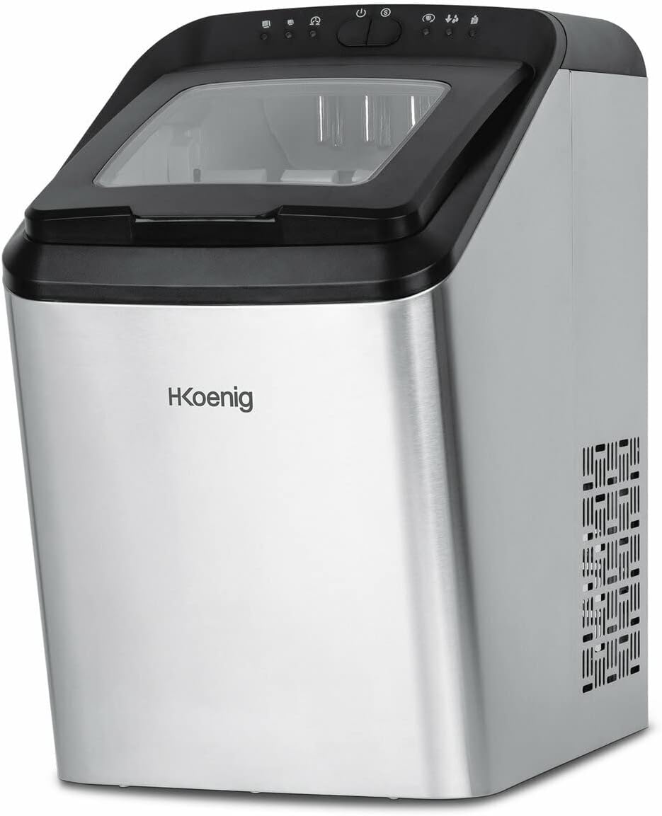 Macchina del ghiaccio professionale 15 kg 24 h - 2 formati cubetti - Serbatoio 2,8 L 145 W - H Koenig KBP40-Nestgetmart