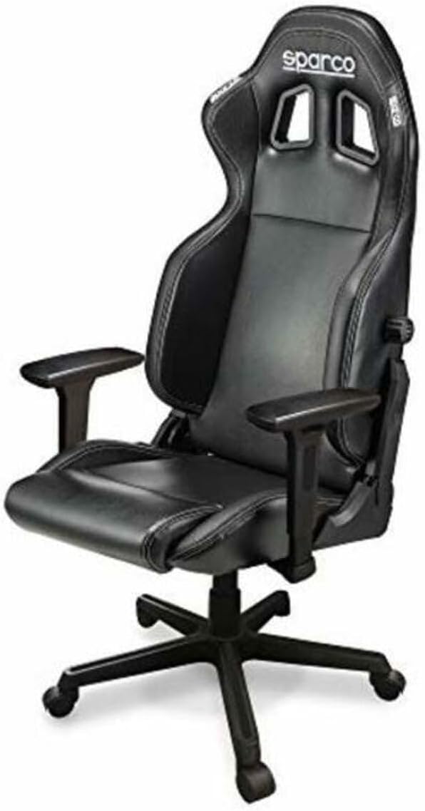 Sedile ufficio Sparco 00998NRNR - nero taglia 1 - pelle sintetica - compatto per scrivania-Nestgetmart