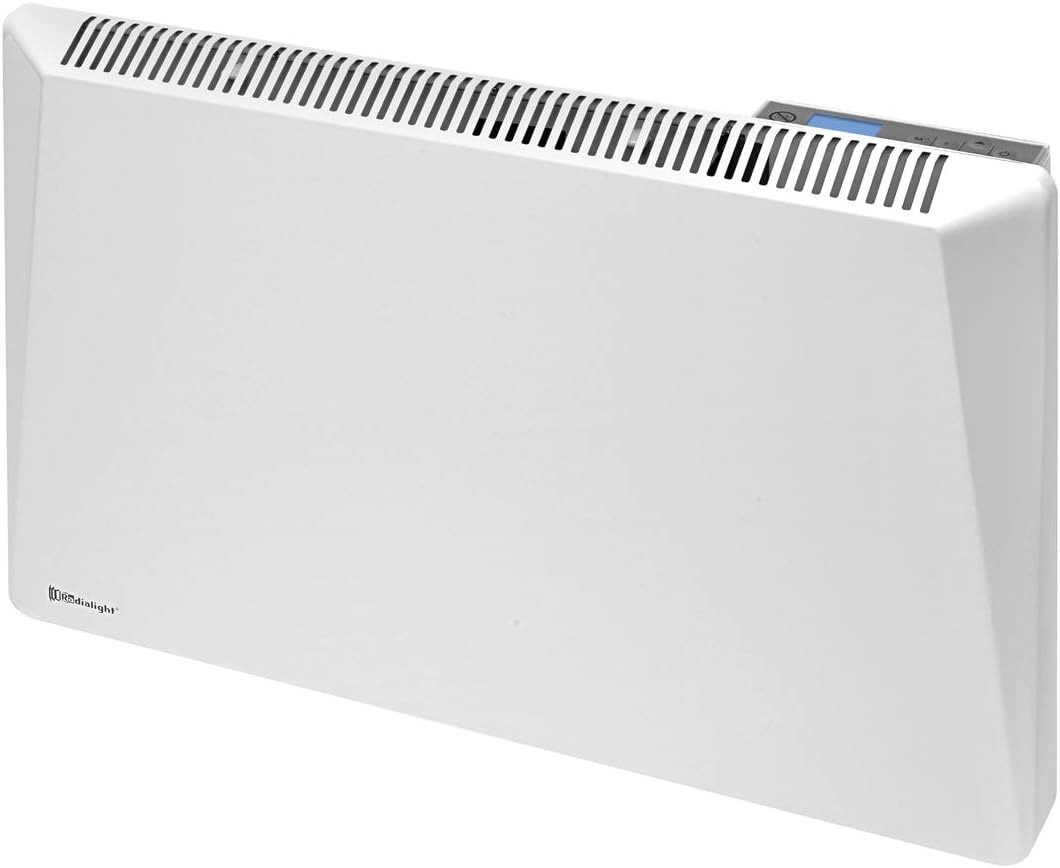 Termoconvettore elettrico Radialight Sirio 1000 W - portatile da interno - termostato digitale programmabile - bianco IP24-Nestgetmart