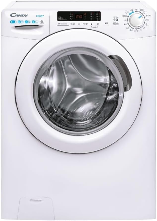 Candy Smart CSWS4852DE lavasciuga - 8 kg lavaggio 5 kg asciugatura - bianca 1400 giri - 15 programmi-Nestgetmart