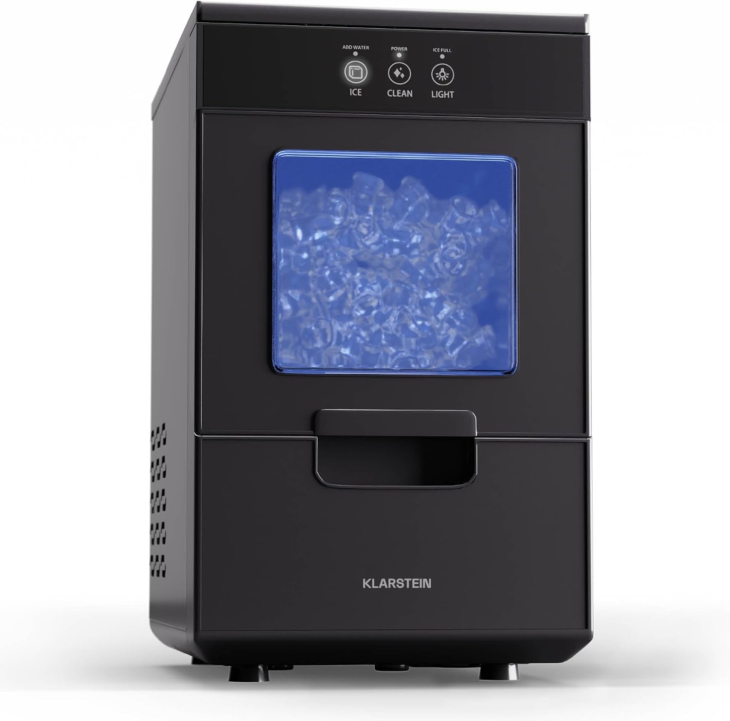 Klarstein Ice Galet Mini macchina nugget ghiaccio - 2,2 L - 25 kg in 24 h - autopulizia per casa campeggio-Nestgetmart