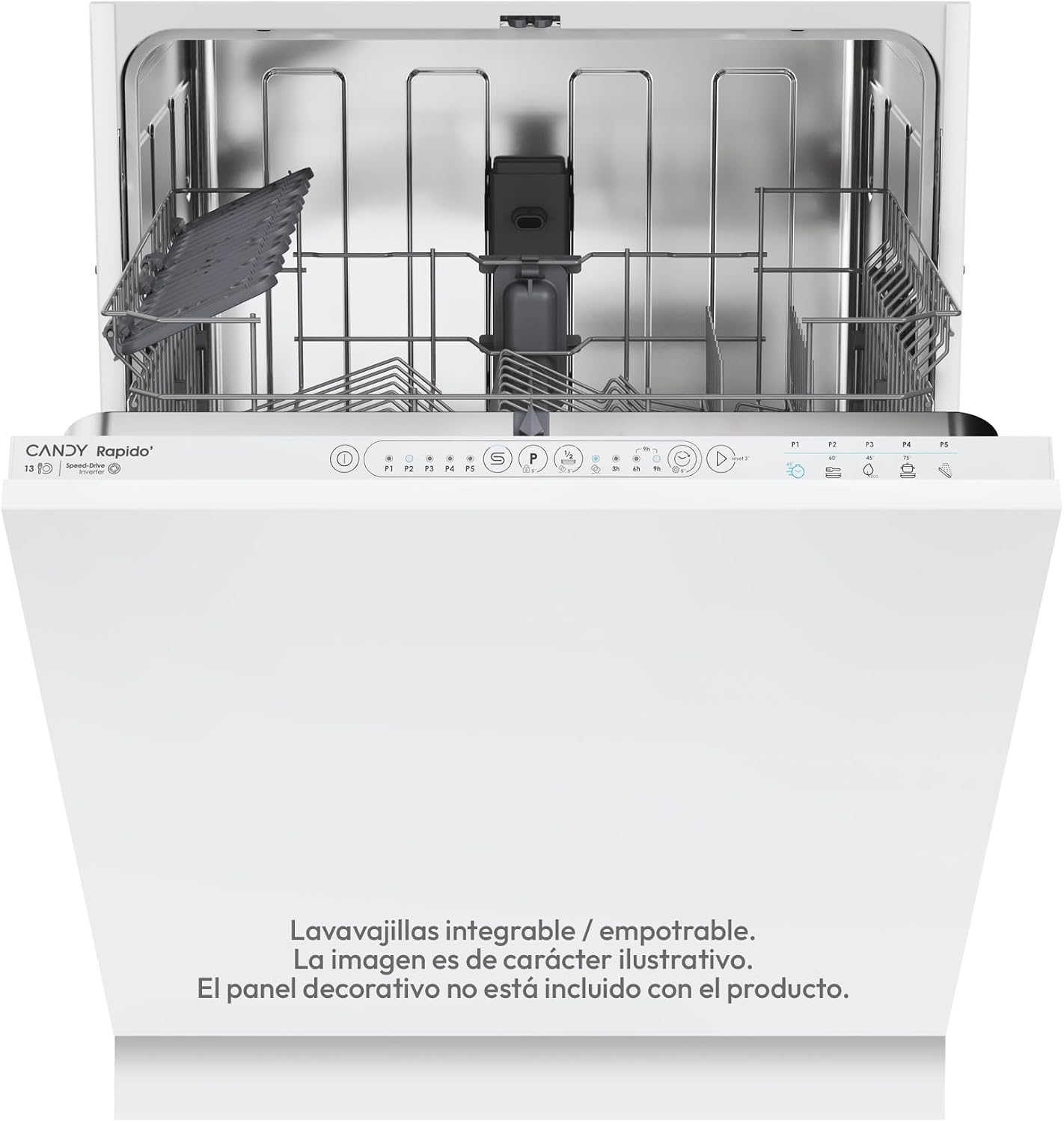 Candy Rapido CI 3E53E0W - Lavastoviglie integrabile 60 cm - 13 servizi - 5 programmi e motore inverter-Nestgetmart