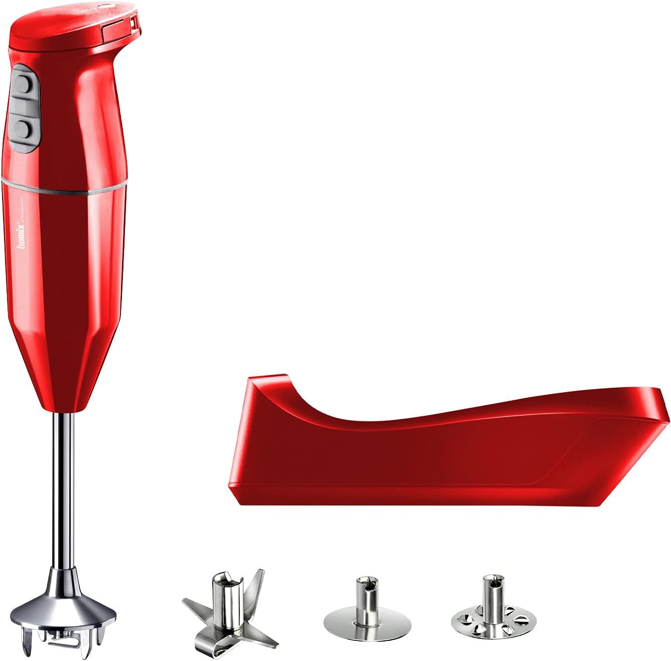 bamix PLUS Cordless - Frullatore a immersione senza filo - 250 W - Base di ricarica e accessori in acciaio-Nestgetmart
