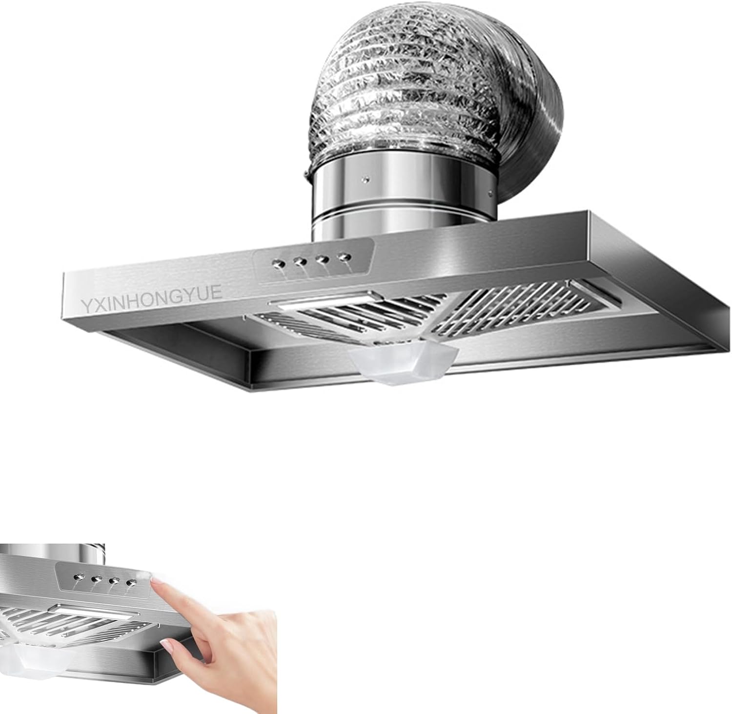 Ventilatore da bagno e cappa aspirante 12 pollici - Acciaio inox 220 V - Parete per hotel e ristorante-Nestgetmart