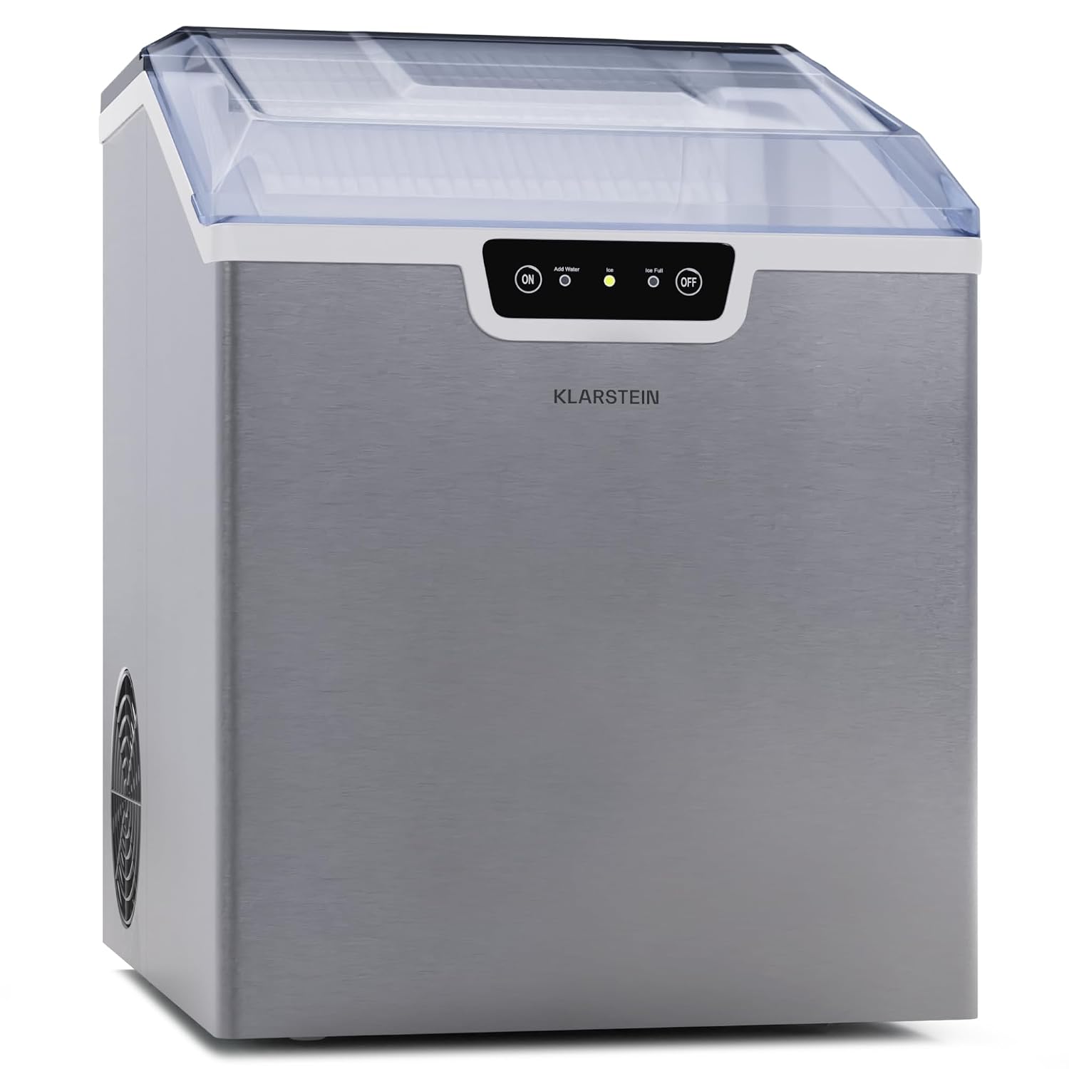 Macchina Ghiaccio Professionale 18 kg - Fabbricatore Cubetti Alimentari - Serbatoio 3,2 L Autopulente - Klarstein Ice Festival-Nestgetmart