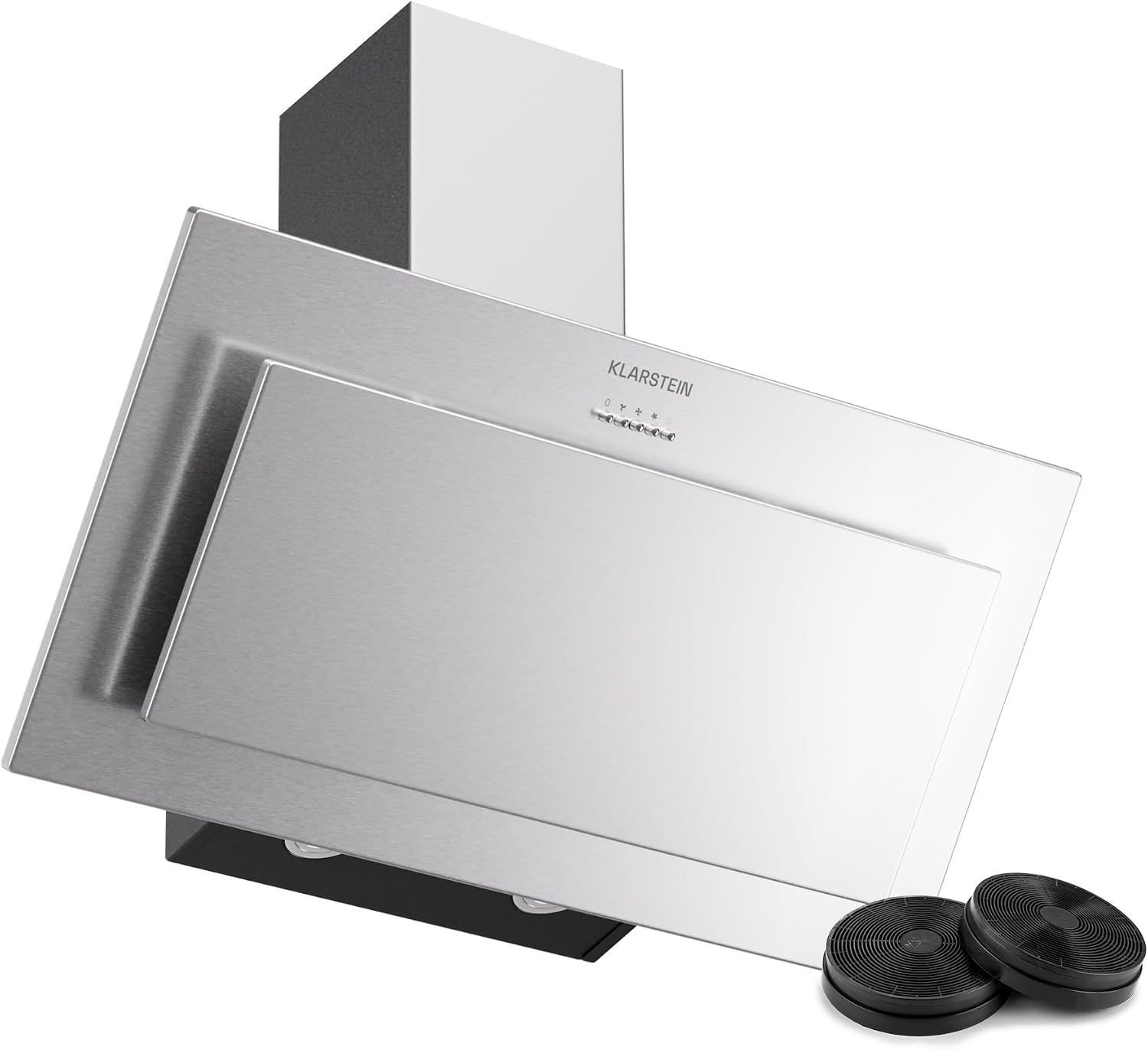 Cappa aspirante inclinata 90 cm - Cappa cucina in acciaio inox - LED 3 velocità Classe A+ - Aspirazione e ricircolo-Nestgetmart