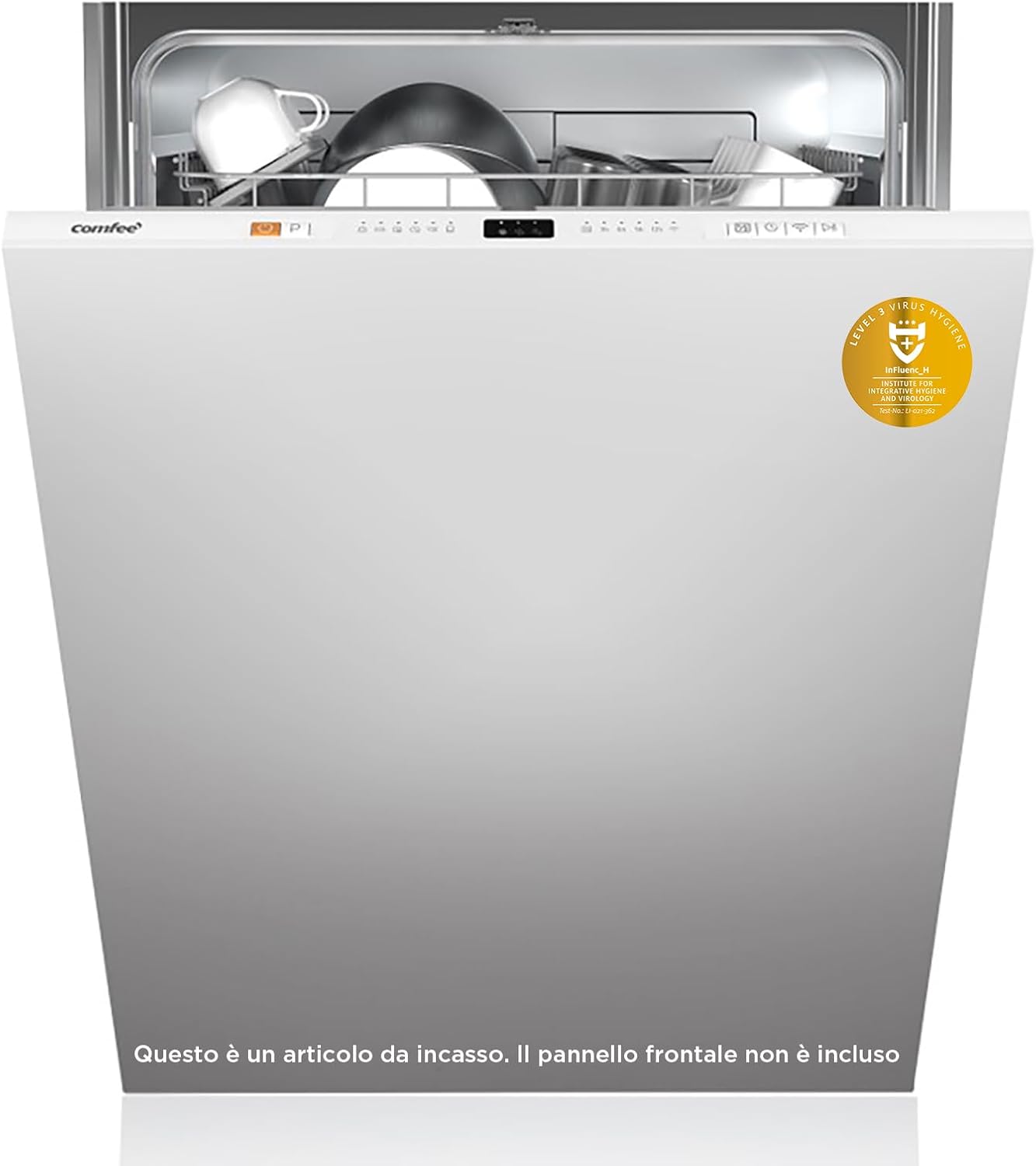 COMFEE CDWPB1215P W lavastoviglie da incasso - 12 coperti - inox - 8 programmi e Home Connect-Nestgetmart