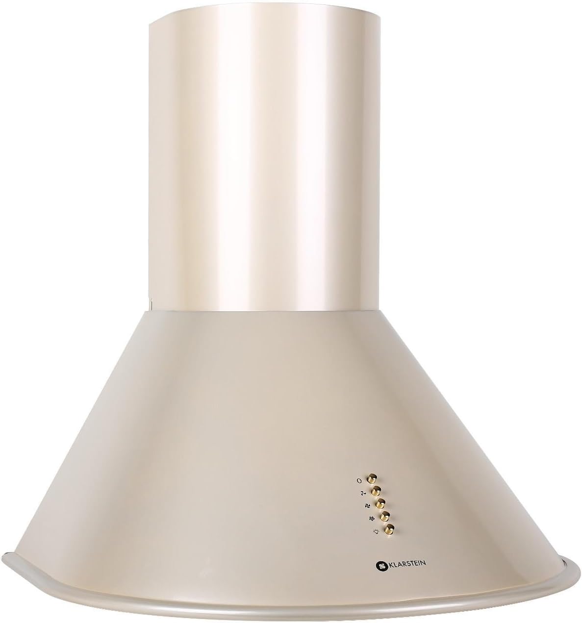 Klarstein Lumio Primo cappa aspirante retro - 60 cm champagne - 430 m3 h - 3 livelli e faretti alogeni-Nestgetmart