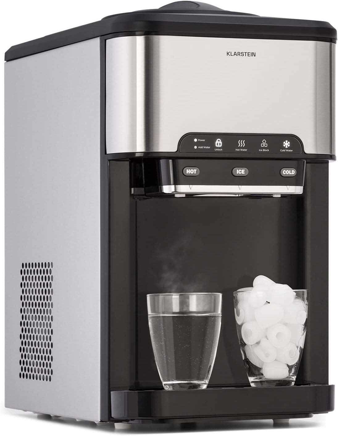 Macchina Ghiaccio Professionale 20 kg - Fabbricatore Cubetti Grandi e Piccoli - Serbatoio 3 L Autopulente - Klarstein-Nestgetmart