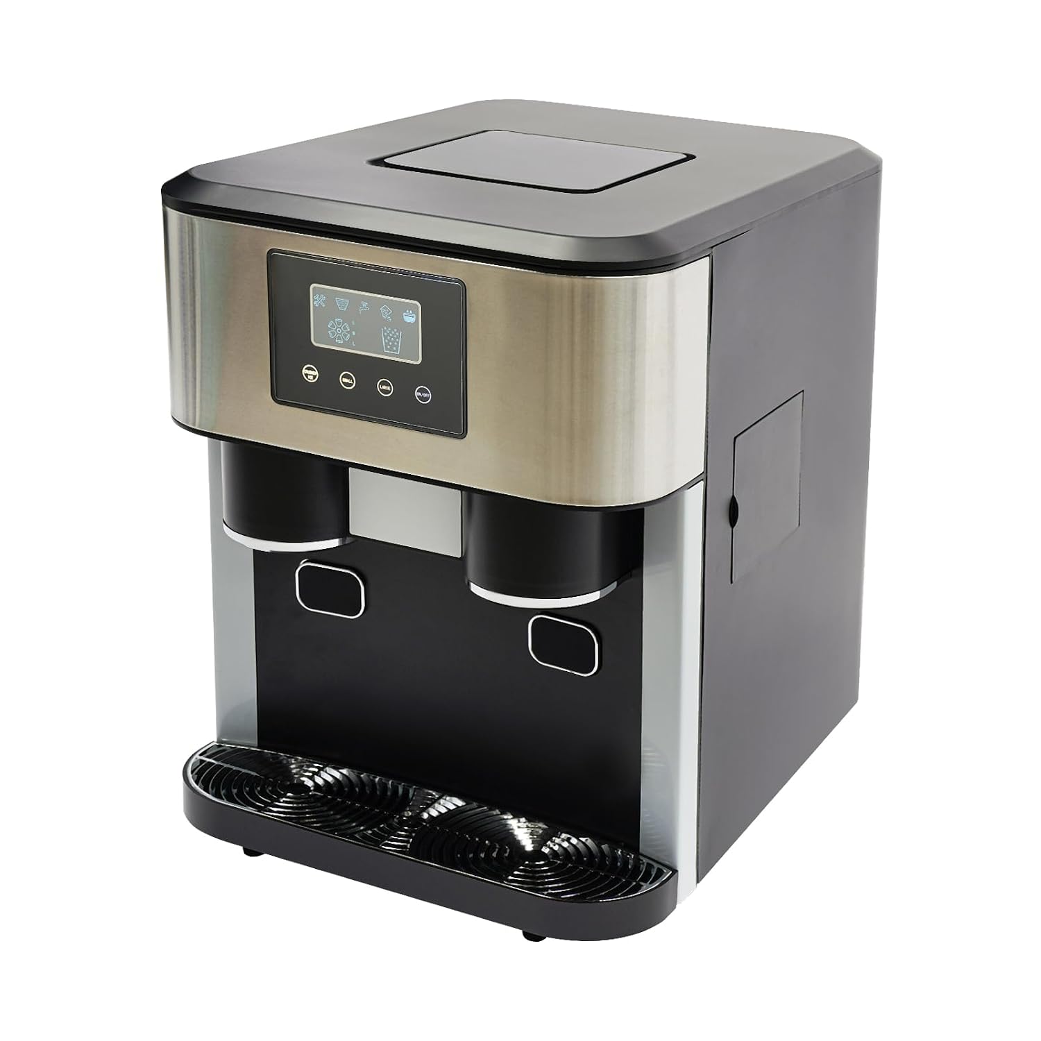 Macchina ghiaccio 3 in 1 - cubetti e ghiaccio tritato - 10 15 kg al giorno - LCD touch compatta-Nestgetmart