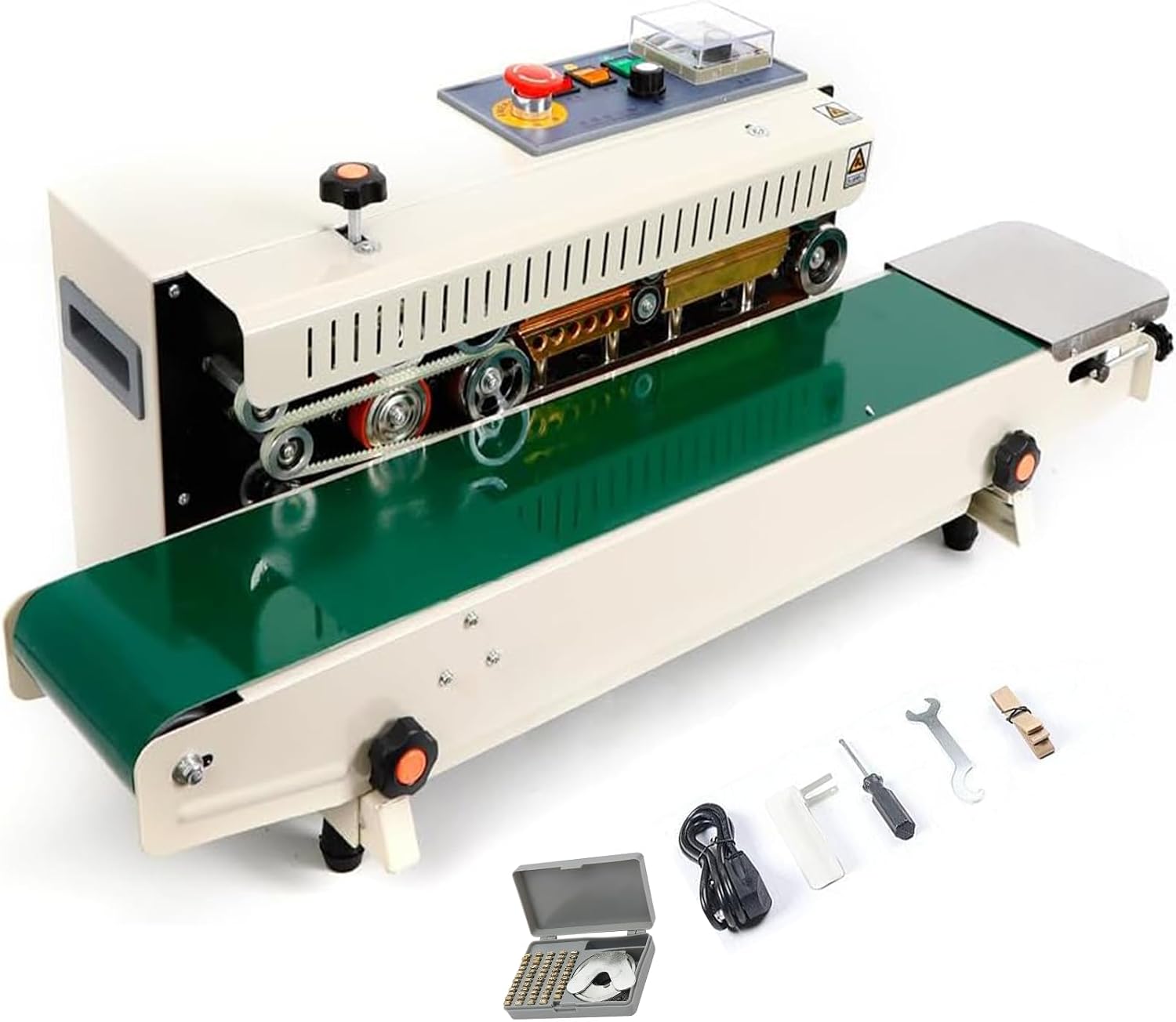 FR 900 macchina sigillatrice continua - saldatrice industriale automatica - 500 W - colore verde-Nestgetmart
