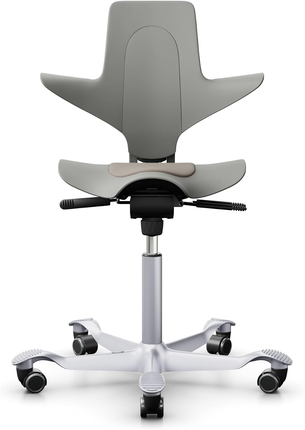 Hag Capisco Puls 8010 Sedia ufficio - argento plastica - 55 x 55 x 97 cm - seduta ergonomica-Nestgetmart
