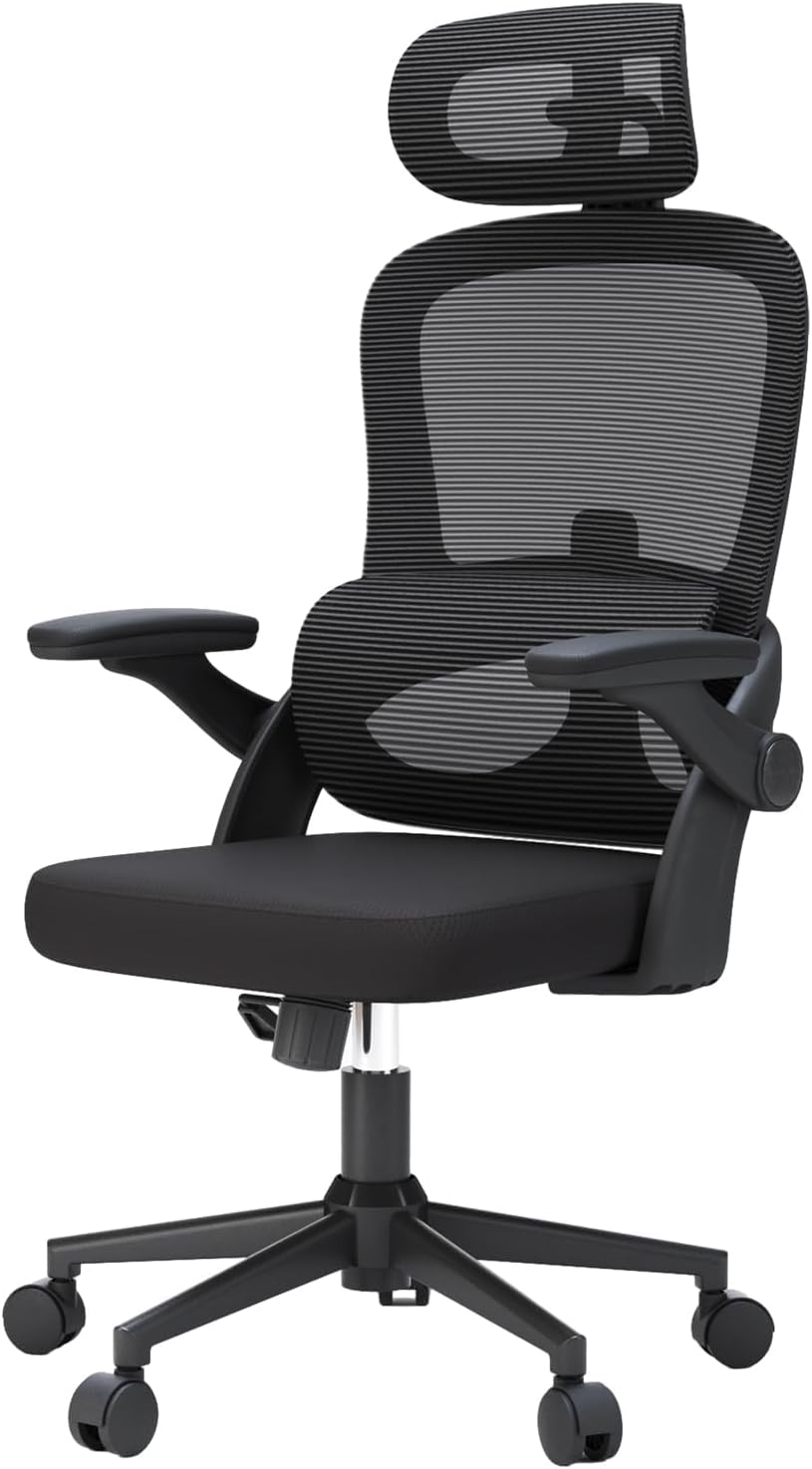 Sedia ergonomica SIHOO M102C - braccioli ribaltabili - supporto lombare regolabile - nero fuori misura-Nestgetmart