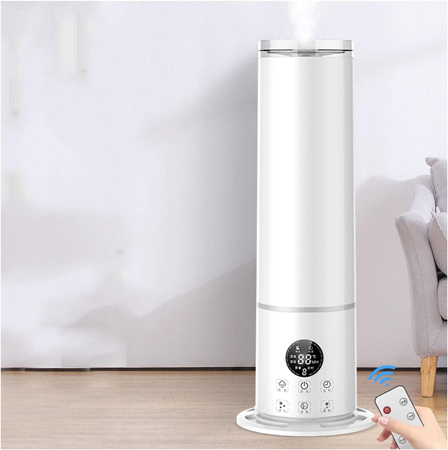 Umidificatore a ultrasuoni YI07WE6S2492 - nebbia per stanze grandi - spegnimento automatico - per neonati e camerette-Nestgetmart