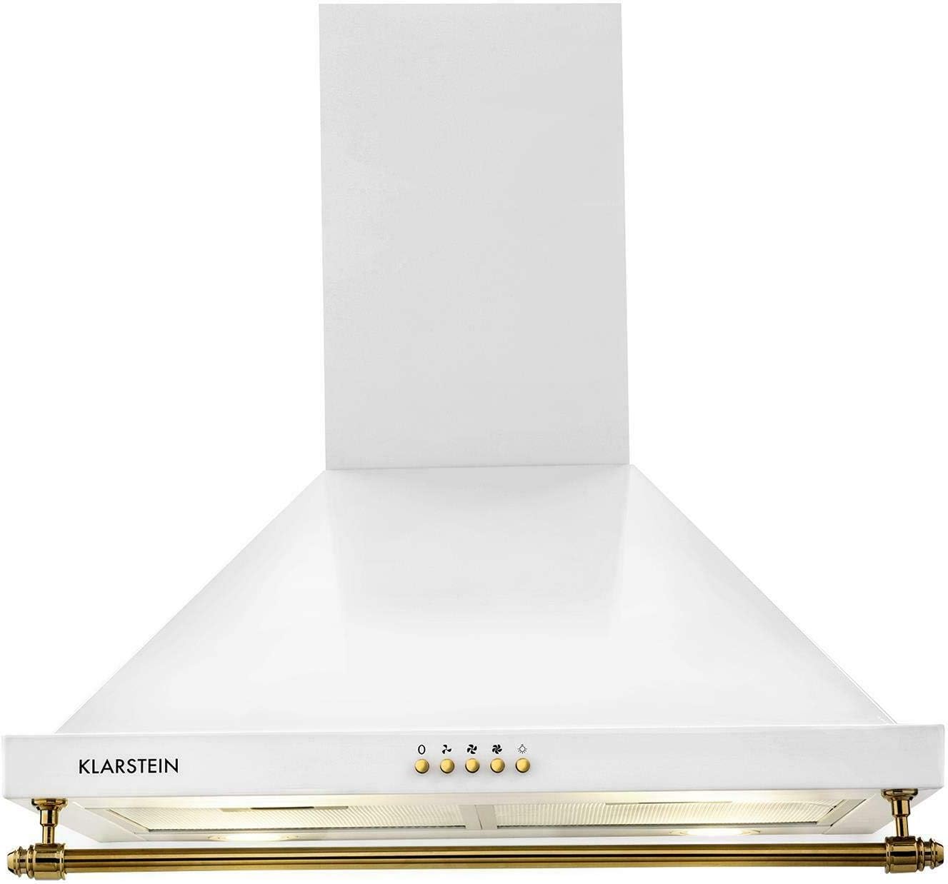 Cappa aspirante a parete 60 cm - Cappa cucina aspirazione e ricircolo - 610 m3 h con filtro in alluminio - Bianco-Nestgetmart