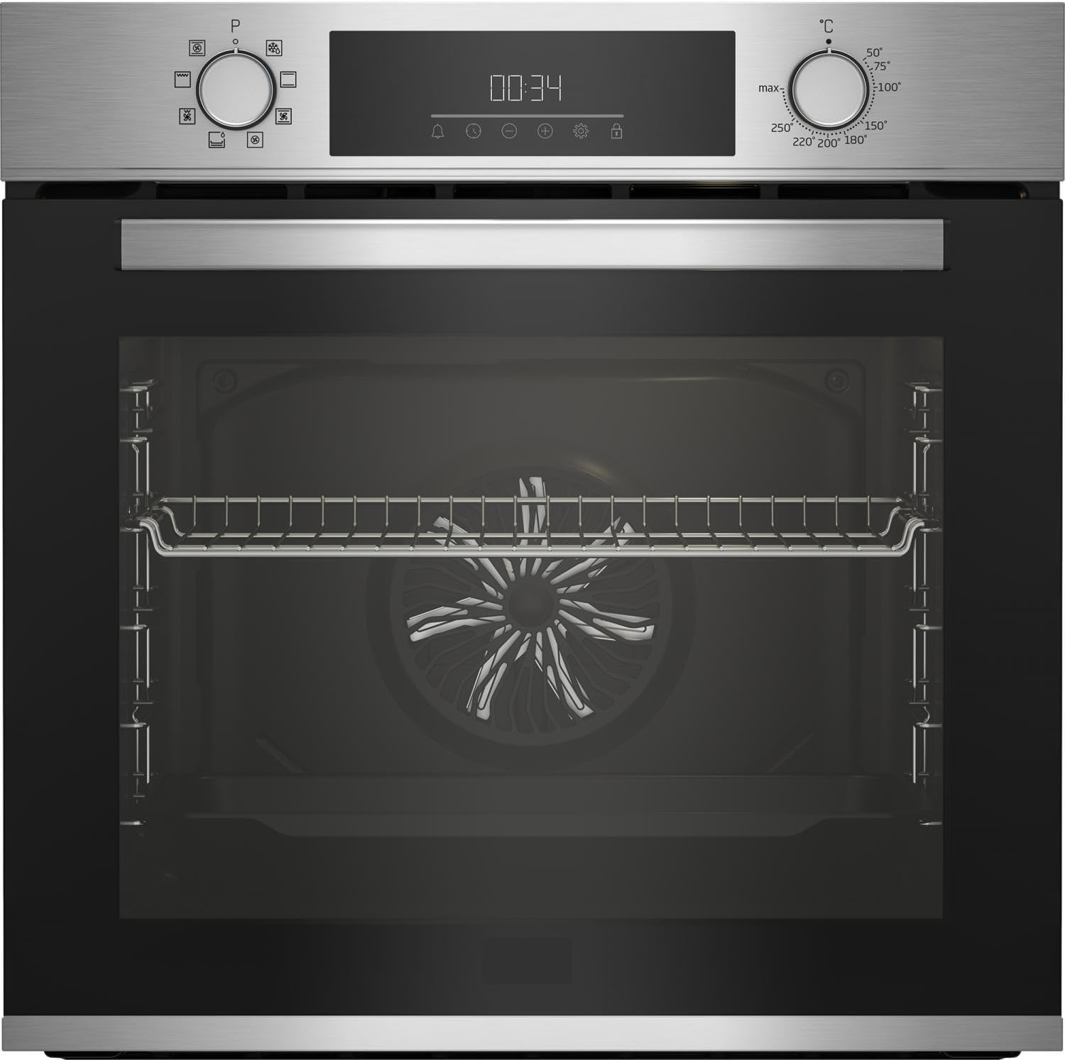 Forno elettrico ventilato 72 L - Forno inox da incasso con grill - Cottura a convezione Classe A - Beko BBIM12300X-Nestgetmart