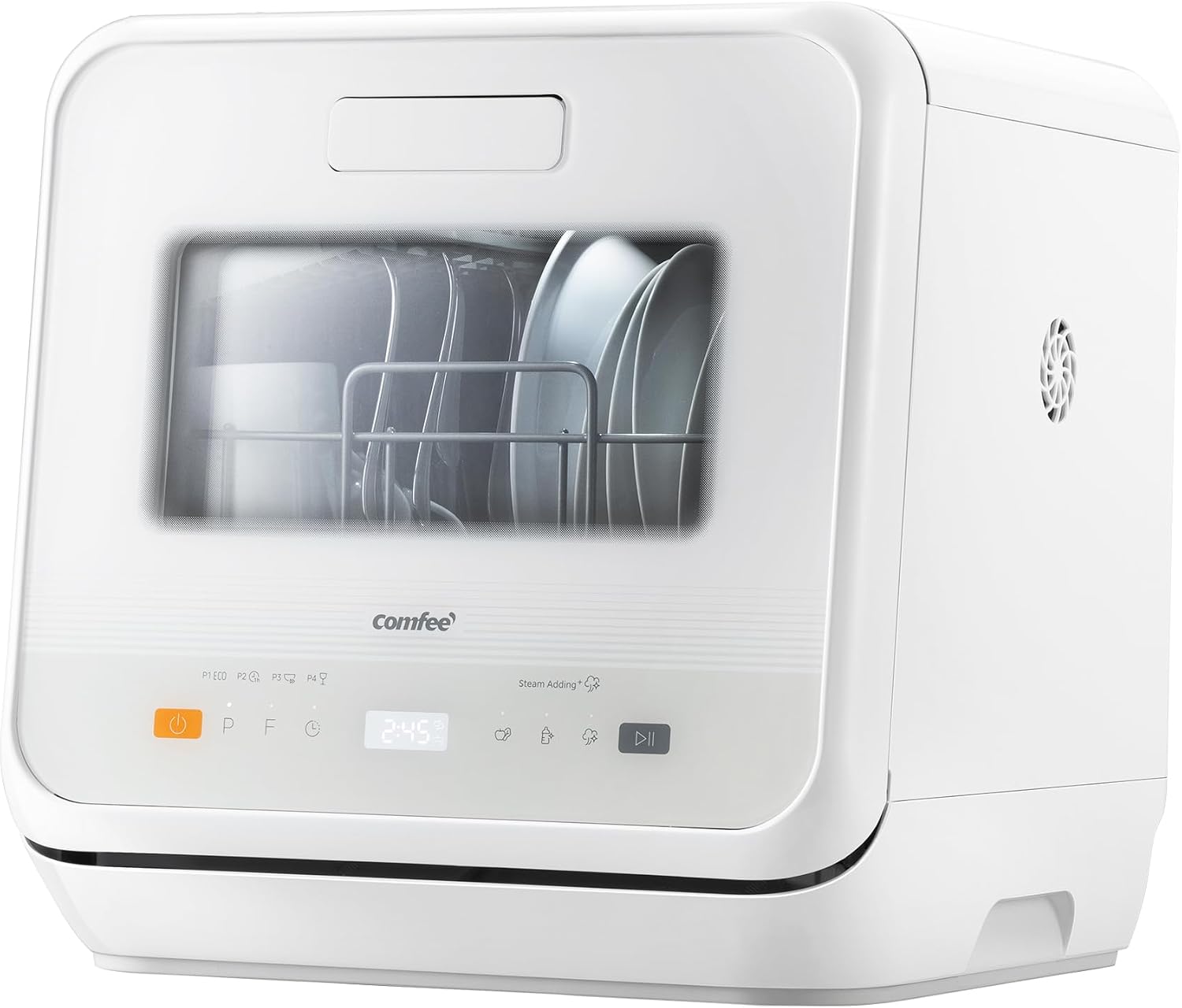 COMFEE CDWMTO201D W - Mini lavastoviglie da tavolo bianca - Serbatoio 5 L - Vapore e ventilazione-Nestgetmart