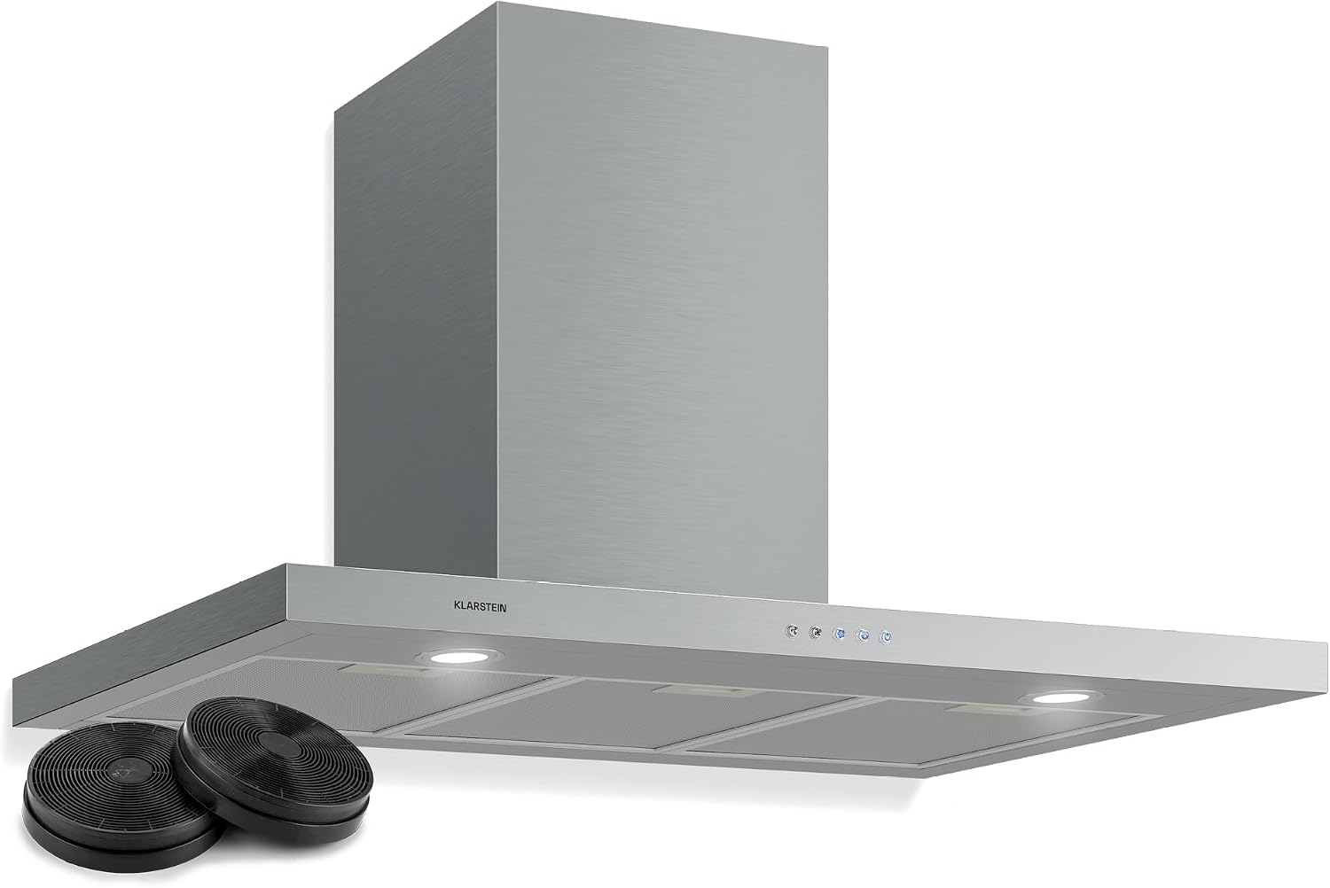 Klarstein Limelight Cappa aspirante a parete 90 cm - 600 metri cubi ora - Schermo digitale - Acciaio inox-Nestgetmart