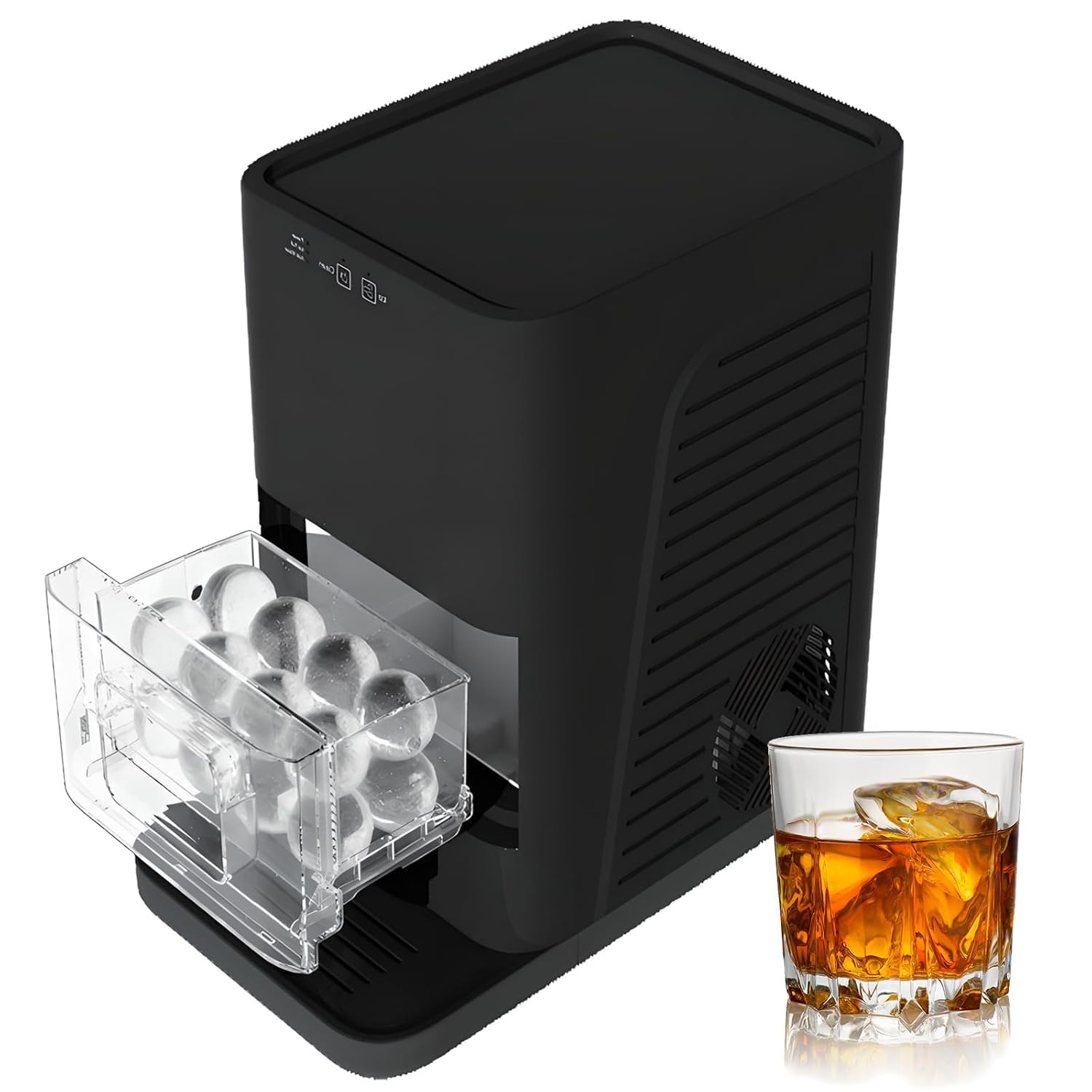 Macchina ghiaccio sferico da banco - 52 sfere al giorno - Autopulente per whisky e cocktail - Generic-Nestgetmart