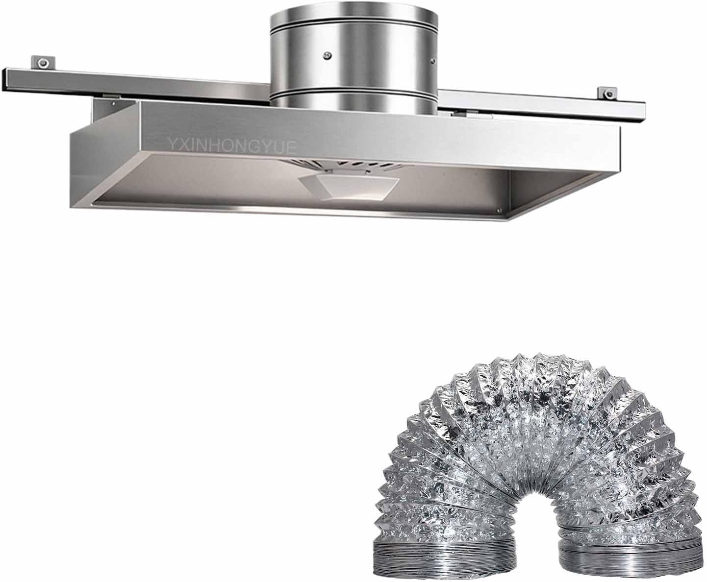 YXINHONGYUE ventilatore estrattore cucina - 8 pollici 2800 RPM - metallo 220 V - tubo e pista scorrevole-Nestgetmart