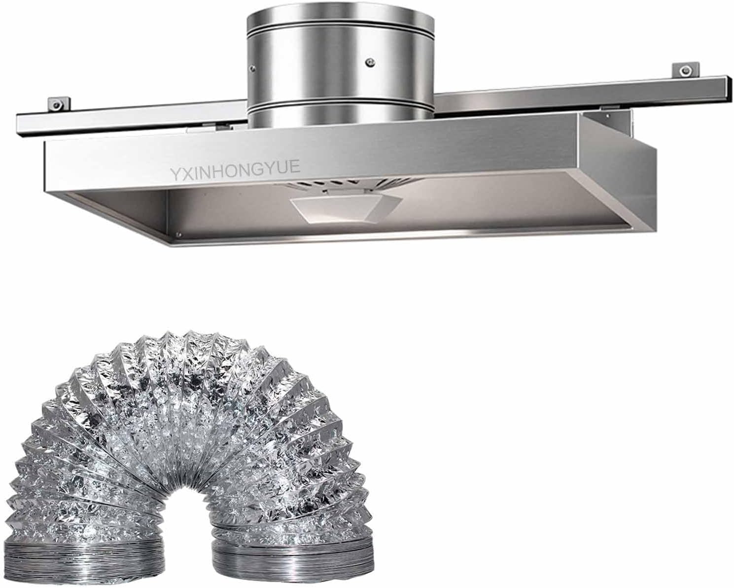 Ventilatore da bagno e cucina - acciaio inox 8 pollici - metallo 220 V - uso hotel ristorante-Nestgetmart