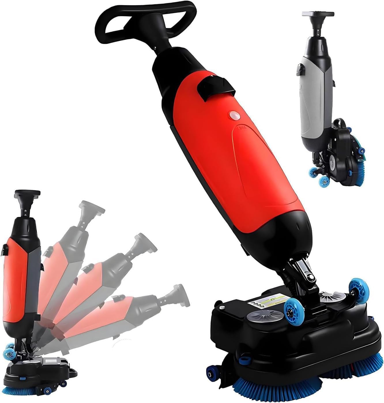 Lavasciuga pavimenti commerciale - 2 spazzole da 250 W - serbatoi 4,5 L e 7,5 L - grigia 36 V-Nestgetmart