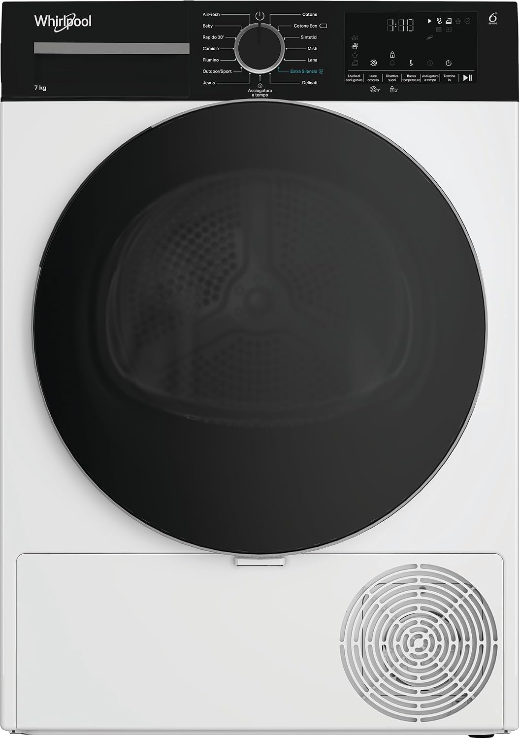 Whirlpool C WSD 74M WBS IT asciugatrice - pompa di calore 7 kg - bianca - 6 Senso e Senseinverter-Nestgetmart