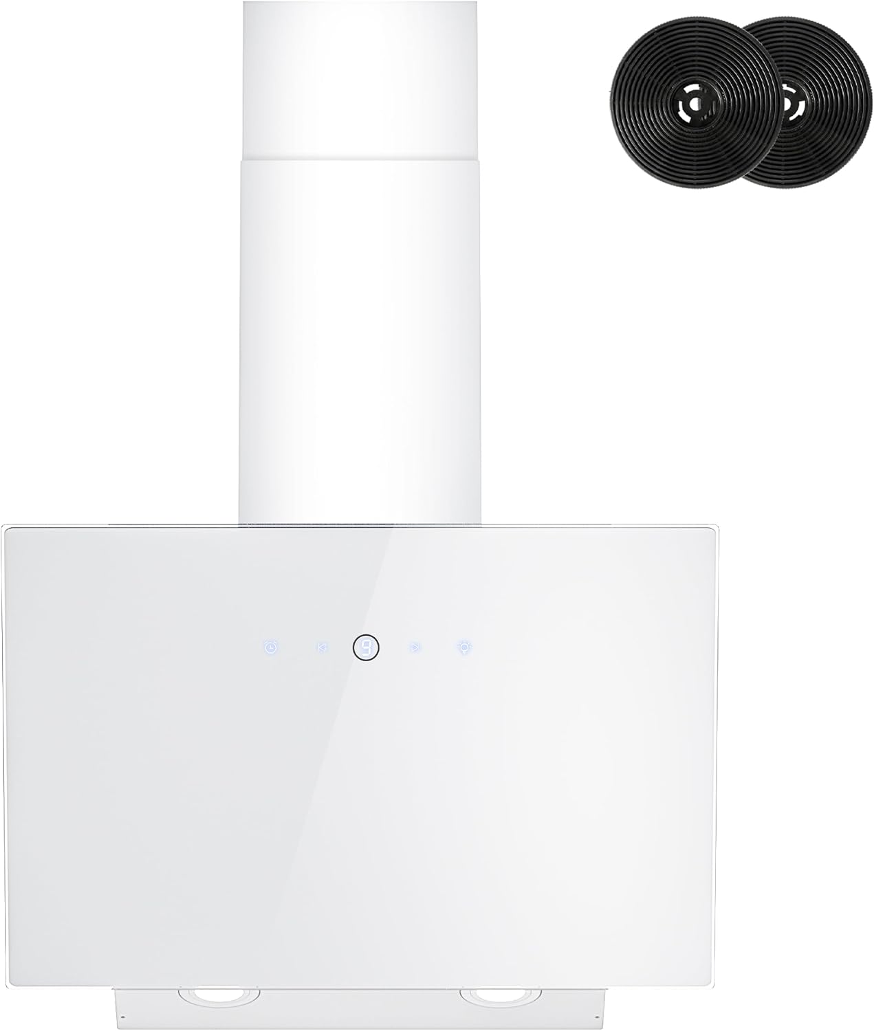 FIREGAS cappa aspirante 60 cm - bianca vetro frontale - 524 m3 h - motore DC 9 livelli-Nestgetmart