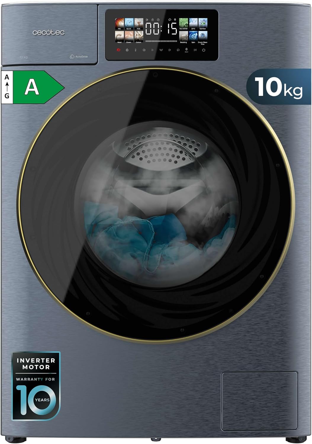 Cecotec Bolero Wash e Dry 106950 lavasciuga - 10 kg lavaggio 6 kg asciugatura - titanio 1400 giri-Nestgetmart