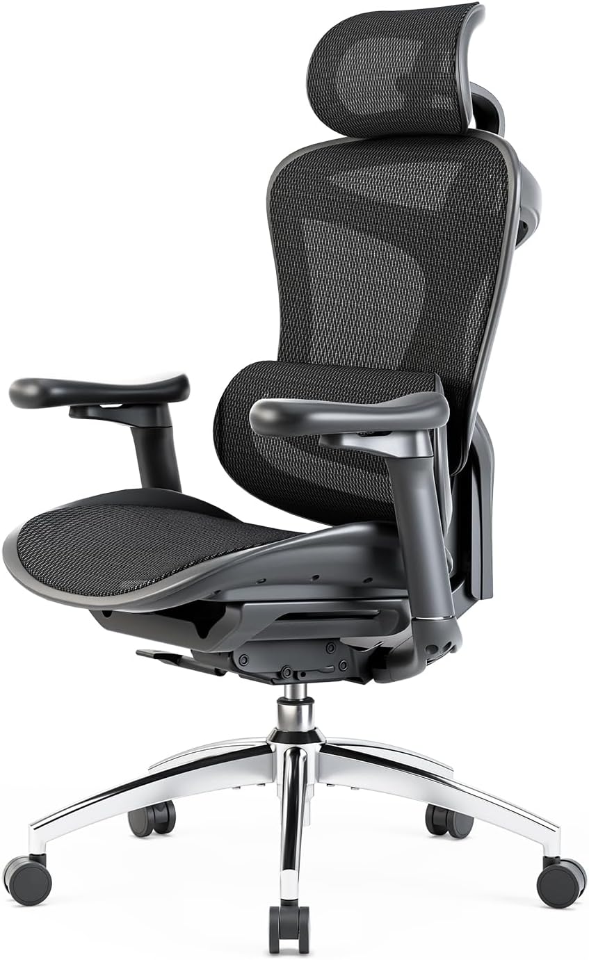 SIHOO Doro C300 Sedia ufficio ergonomica - nero set 2 confezioni - braccioli 3D - supporto lombare dinamico-Nestgetmart