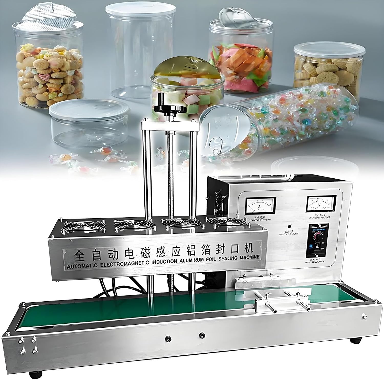 Sigillatore tappi bottiglia a induzione - sigillatrice automatica 120 mm - acciaio inox - multicolor-Nestgetmart