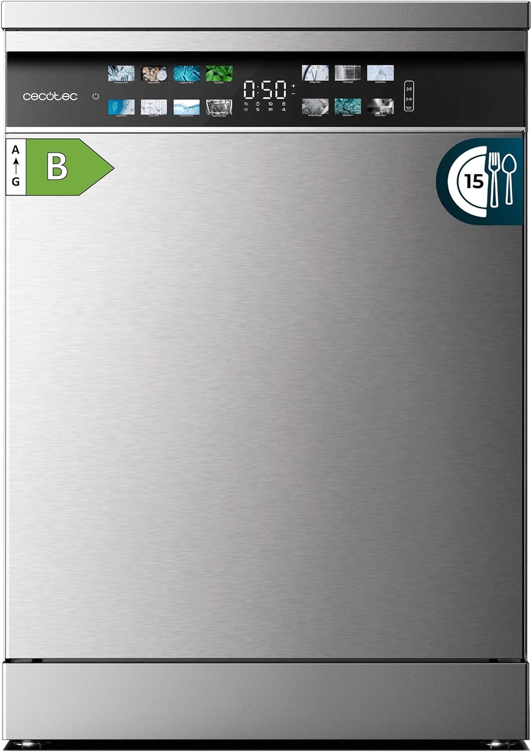 Cecotec Bolero Aguazero 6700 lavastoviglie da incasso - 15 coperti inox - 14 programmi - O2 Dry Turbo Dry-Nestgetmart