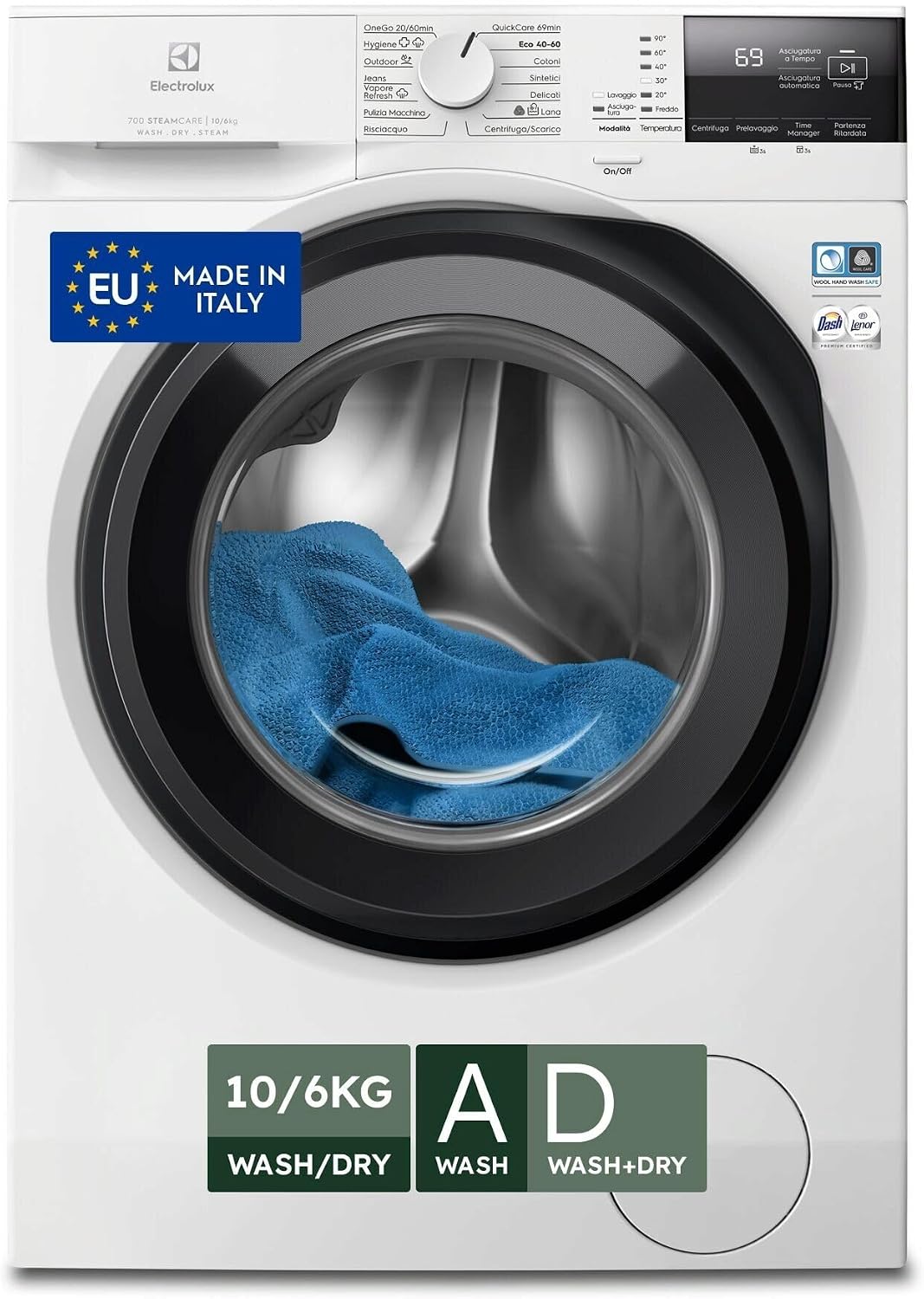 Electrolux EW7W2106G DualCare 700 lavasciuga - 10 kg lavaggio 6 kg asciugatura - bianca 1600 giri-Nestgetmart