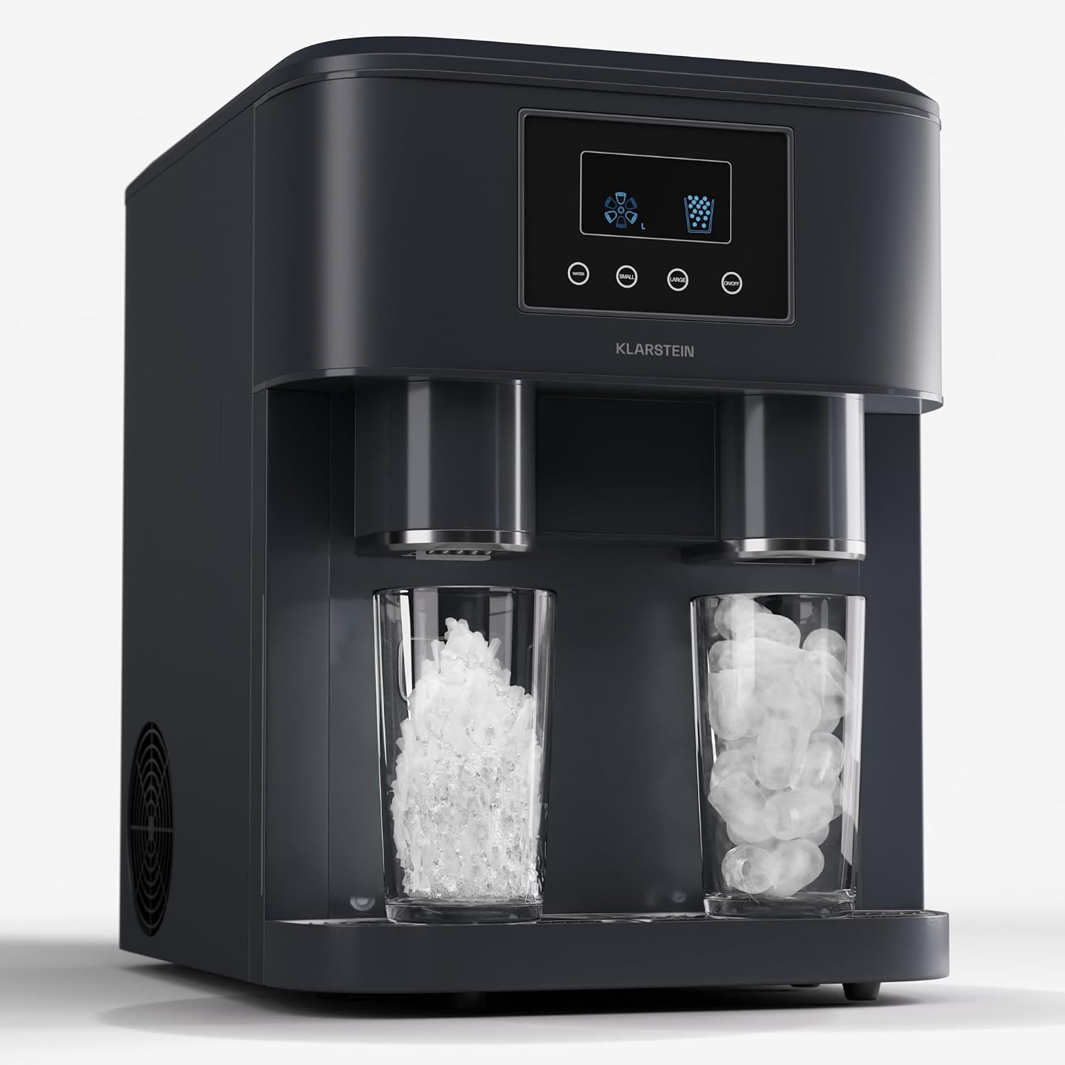 Macchina per Ghiaccio 15 kg - Fabbricatore Cubetti Grandi e Piccoli - Serbatoio 1,8 L - Klarstein Eiszeit Crush-Nestgetmart