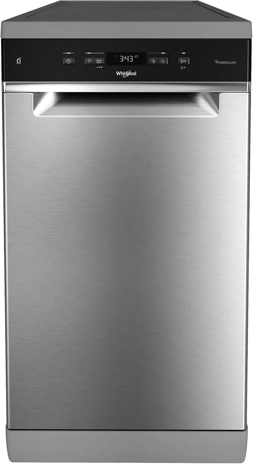 Whirlpool WH4FD11CS7A0X - Lavastoviglie libera installazione 45 cm - 11 coperti - Sesto Senso grigia-Nestgetmart