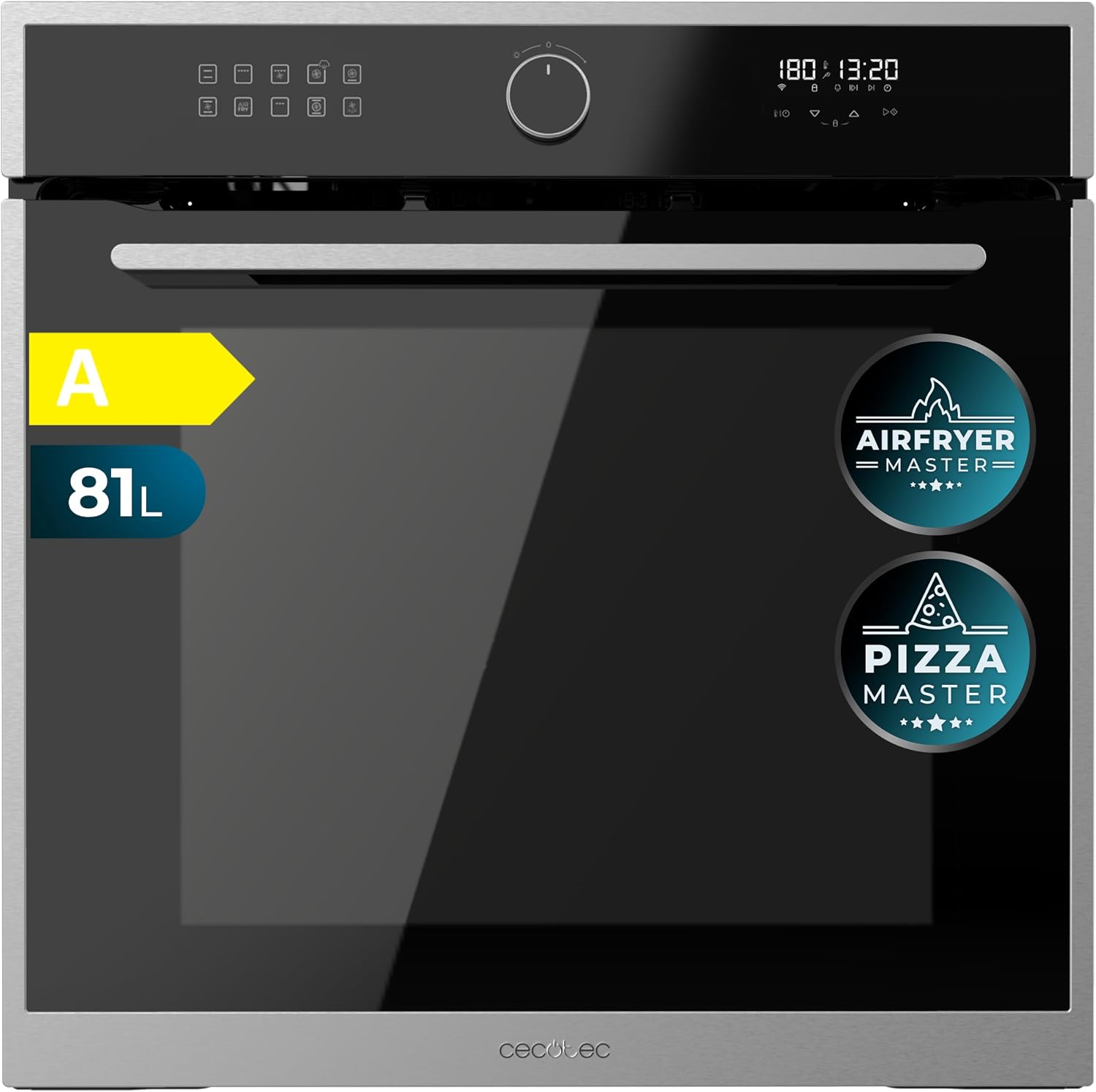 Forno integrabile multifunzione 81 L - Forno nero 3400 W Airfryer Pizza Master - Steam EasyClean - Cecotec Bolero Hexa-Nestgetmart