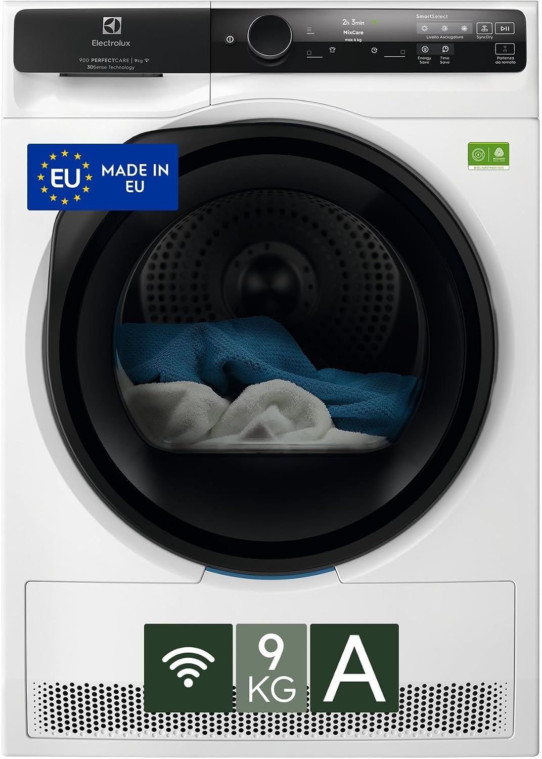 Electrolux EW9H79A Serie 900 PerfectCare - Asciugatrice pompa di calore 9 kg - 3DSense DelicateCare - App-Nestgetmart