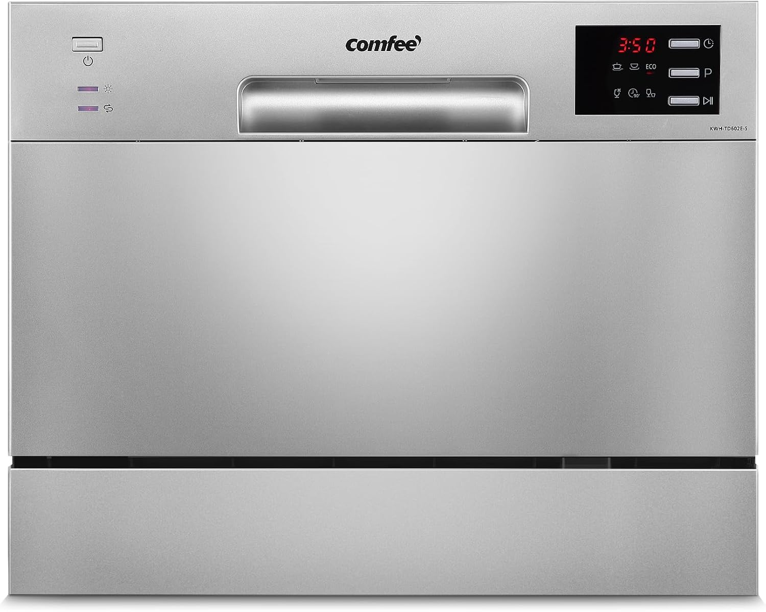 COMFEE TD602E S - Mini lavastoviglie da tavolo argento - 6 coperti - 6 programmi e avvio ritardato-Nestgetmart