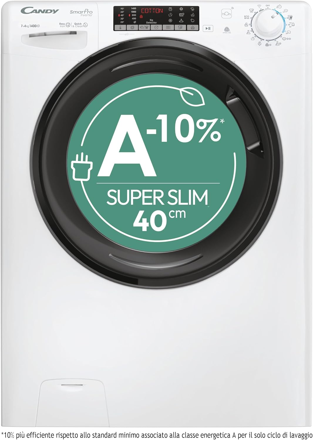 Candy Smart Pro Inverter lavasciuga slim - 7 kg lavaggio 4 kg asciugatura - bianca 1400 giri-Nestgetmart